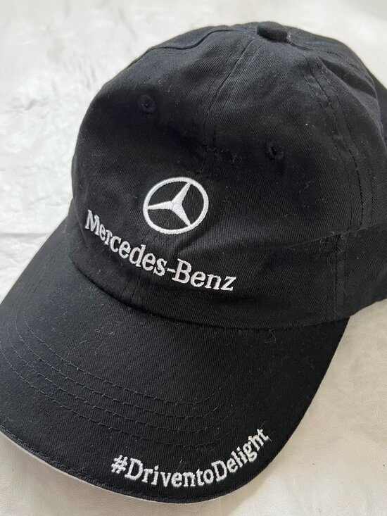 Mercedes-Benz Hat Cap Black Embroidered Logo Adjustable Strap Dad baseball